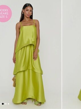 Show Me Your MuMu Ella Maxi Dress in Chartreuse